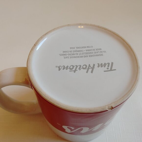 AMERICAN Tim Hortons Mug Bold Stripe Logo 2016 Chip on Base - Picture 4 of 6